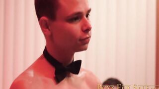 Sexy Austin pounds his ass on the massive big cock with master Felix Kamp and Legrand