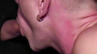 Talon Dragotta swallowing a swollen dick through a glory hole