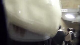 Hairy pussies Asian cuties spraying steamy piss all over
