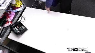 Banging thief big tit nurse from behind in the backroom