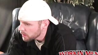 Horny amateur jerks off his big throbbing cock in hot solo