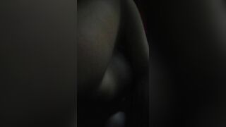 My milf with a huge booty is lying down and