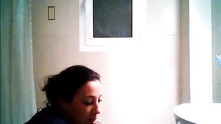 Fiance getting ready for a nice shower
