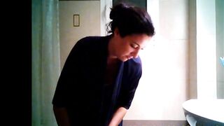 Fiance getting ready for a nice shower
