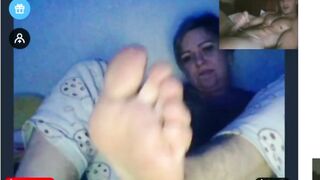 jerking to web cam toes two