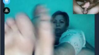 jerking to web cam toes two