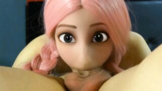 a quick oral sex from a hyper realistic doll