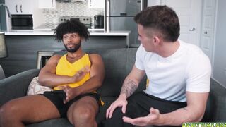 Trevor Brooks giving Tony Genius feedback