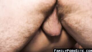 Beguiling twink reproducing with hunk stepdaddy until jizzshot