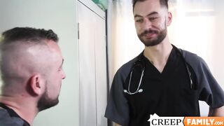 Stepbrother Jake Alexander and Jax Atwell plays doctor and examine their ass and dick