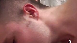 Smoking twink spreads wide for his frat buddys cock
