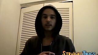 Throbbing cock straight teen Wiley moans while jerking off
