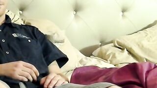 Straight deviant Nimrod masturbating with nipples teased