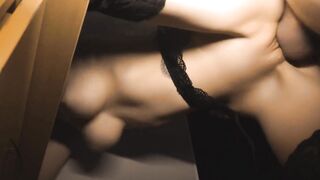 Fucking and Cumming on My Girlfriend's Perfect Natural Tits