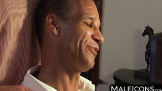 Horny hunk James gets penetrated by daddy Rodney Steele