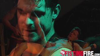 Helpless muscle jock Devin Grant endures the painful pleasure while being tied up
