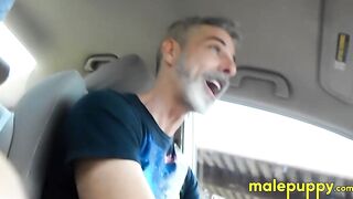 Dominant Giant daddy accidentally shrank his son and had to drive him to school