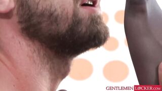 Hot foot fetish stallions wear sheer pantyhose while kissing