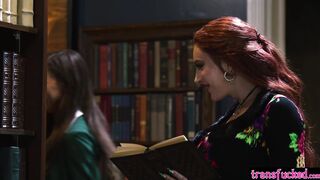 Tranny fucked friend in public library