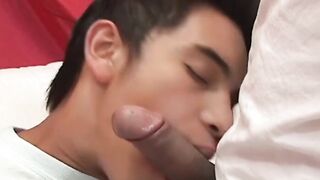 Perverted latino twink gets a footjob before ass banging