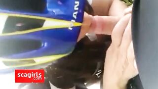 Risky Outdoor Fun: Biker Blowjob Adventure