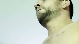 Mature homo vapes before sucking freshly stroked cock
