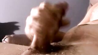 Chubby amateur makes himself hard and masturbates vigorously