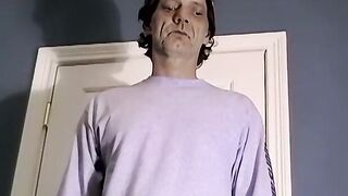 Amateur mature guy jerks off solo and cums a lot