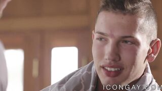 Young gay rimmed and passionately ass fucked by lover