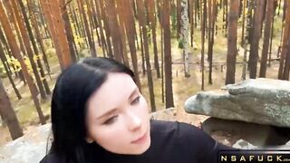 Brunette Public Deepthroats Dick And Rou