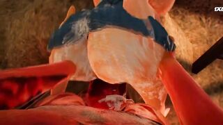 The barn on the crystal lake (3D Animation Porn) Monster Cock 4K 3