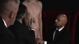 Newbie servant got his ass stretched before being fucked by his master