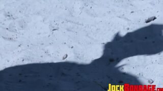 Nick Moretti struggles as thick cock and tugs an unknown Master grabs them