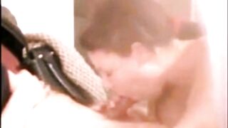 Aunt sucking uncle's cock dry (hidden cam)
