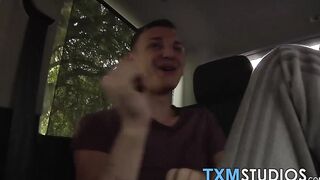 Young blonde twink picked up for a round of anal sex