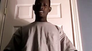 Handsome ebony deviant Joey masturbates before cumming