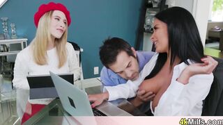 Stepmom helps to teach my GF about sex
