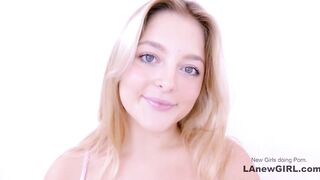 Cute 18 Blonde gets mouth and deep throat fucked
