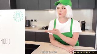 Blonde Barista in Shorts Offered to Roug
