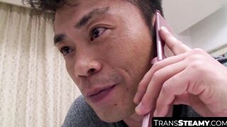 Large positioned tranny appreciates in some great beating from Asian man
