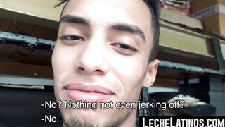 A young straight Latino facialized and banged people for cash
