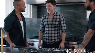 Hung Devin Francos ass hole gets filled with pulsating black penises