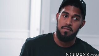 Bearded security guard XL pokes Travis Yukarins bouncy ass using his big black baton
