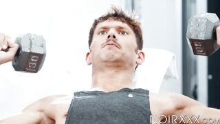 Gym rat Tyler Roberts permits my meaty ass to devour his pulsating penis