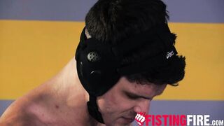 Hung wrestler Shane Cook pinned his opponent Devin Franco to mouth fuck him
