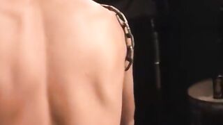 Brendon Meyers dominates Damian Lee by gagging his mouth and playing with his dick