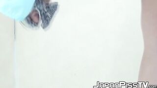 Pretty Japanese brunettes pissing while hidden camera films