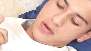 Cock hungry homo Tomas spanks his monkey and cums solo