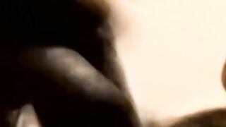 Black amateur strips and masturbates into an intense orgasm