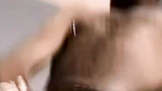 Black amateur strips and masturbates into an intense orgasm